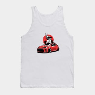 Red Yaris GR Samurai Japan Tank Top